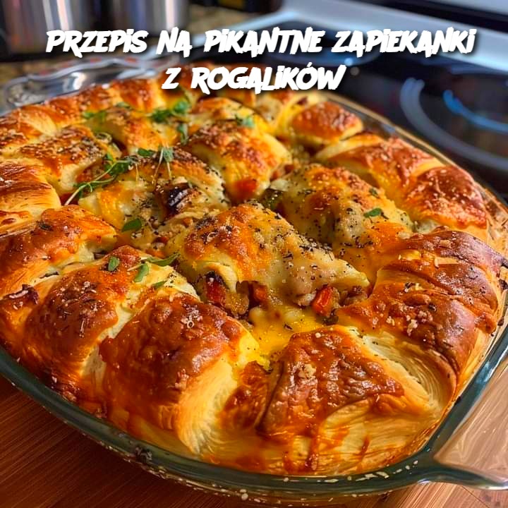 Przepis na pikantne zapiekanki z rogalików