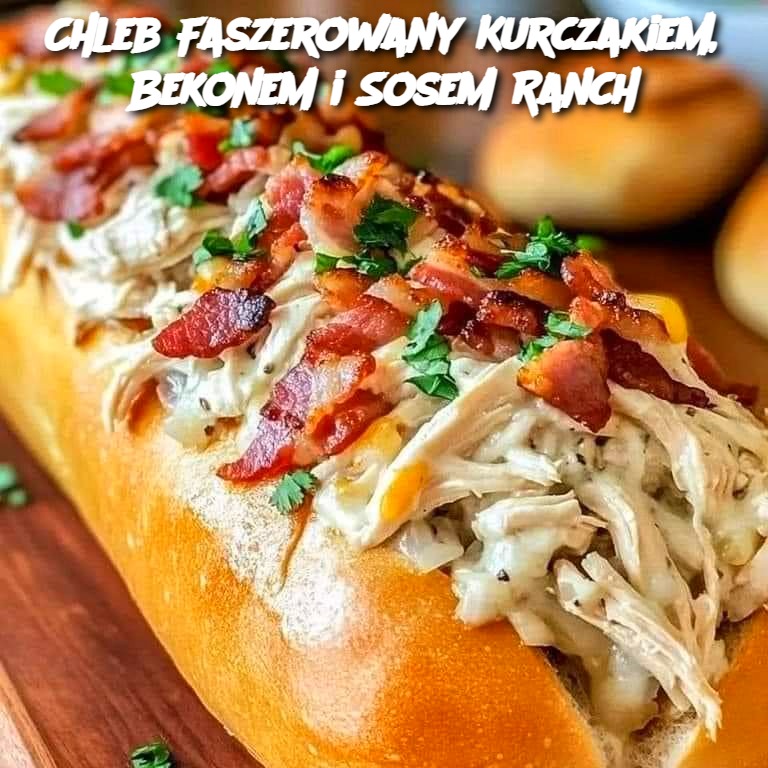 Chleb Faszerowany Kurczakiem, Bekonem i Sosem Ranch – Pikantna, Serowa Rozkosz!