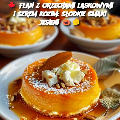 🍁 Flan z orzechami laskowymi i serem kozim: słodkie smaki jesieni 🎃🧀