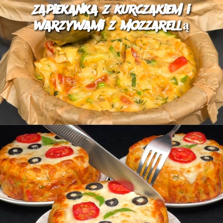 Zapiekanka z kurczakiem i warzywami z mozzarellą