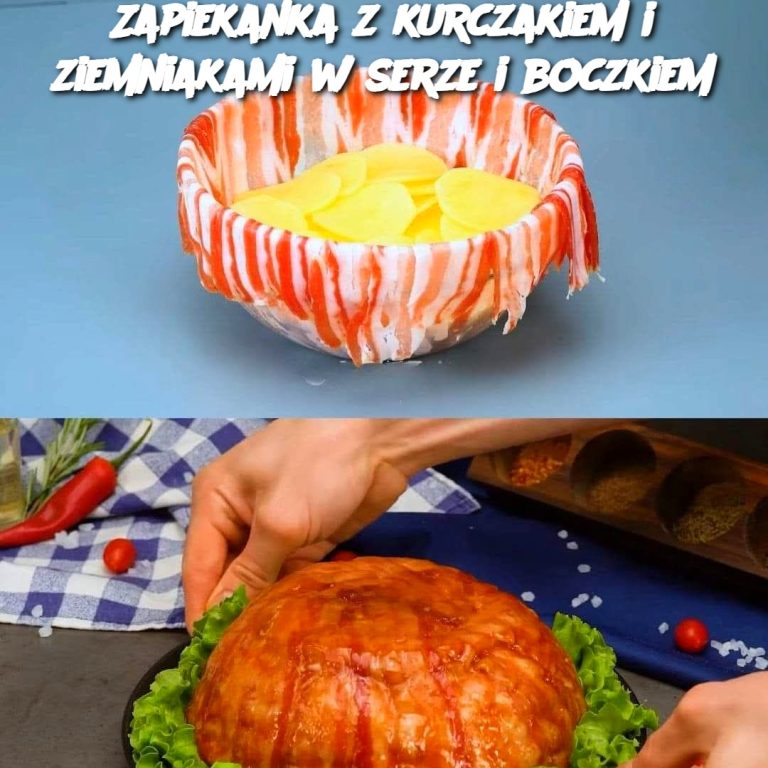 Zapiekanka z kurczakiem i ziemniakami w serze i boczkiem