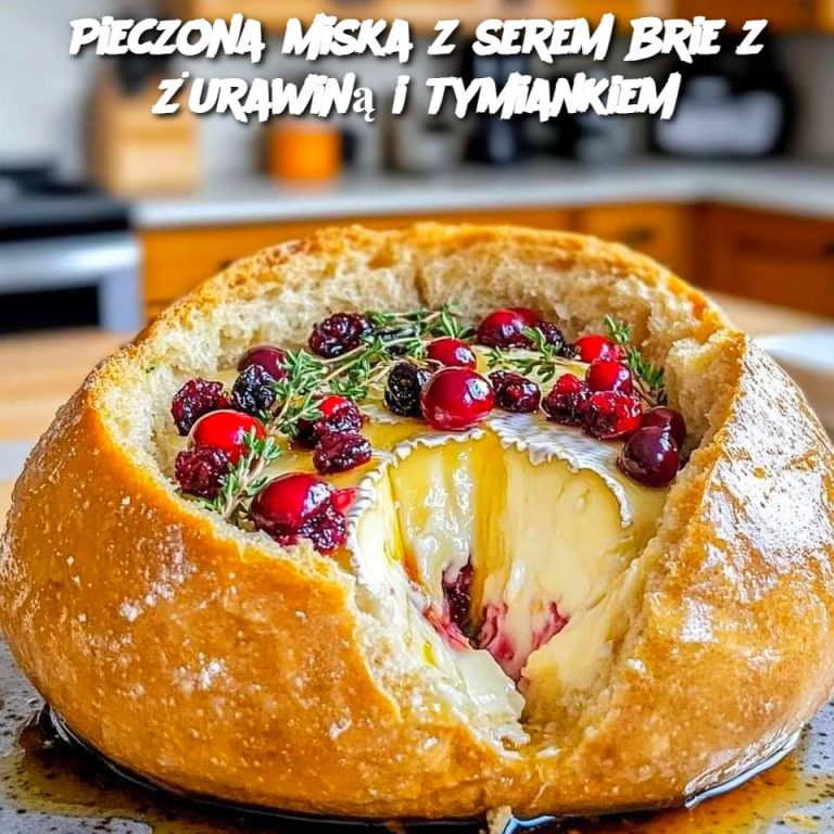 Pieczona miska z serem Brie z żurawiną i tymiankiem