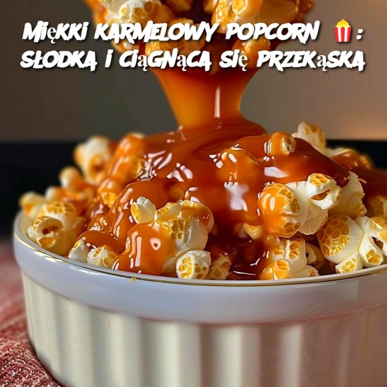 Miękki karmelowy popcorn 🍿: słodka i ciągnąca się przekąska