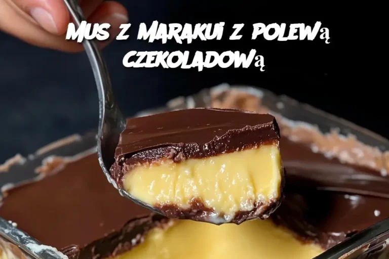 Mus z marakui z polewą czekoladową