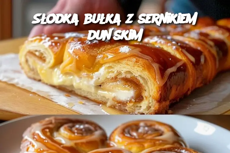 Słodka bułka z sernikiem duńskim