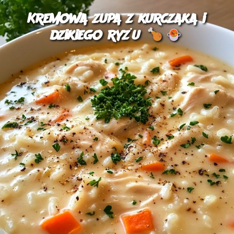 Kremowa zupa z kurczaka i dzikiego ryżu 🍗🍲