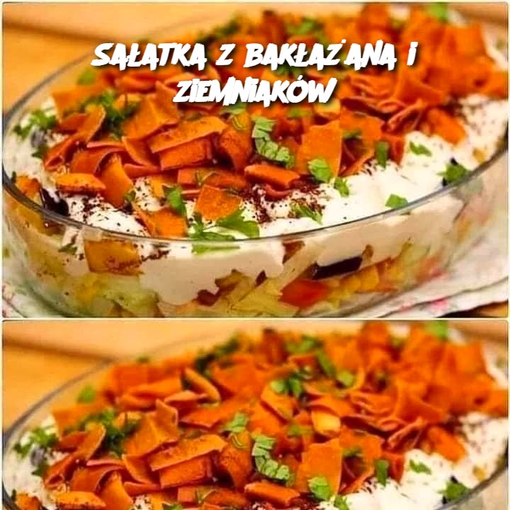 Sałatka z bakłażana i ziemniaków