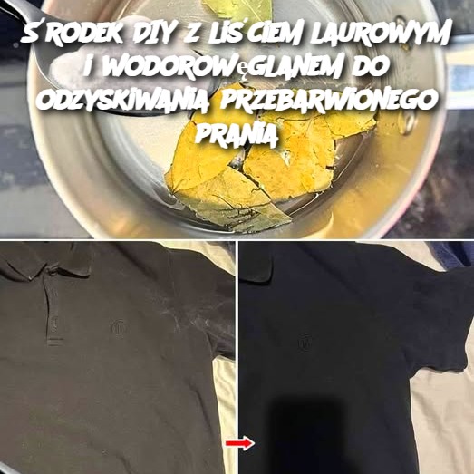 Środek DIY z liściem laurowym i wodorowęglanem do odzyskiwania przebarwionego prania