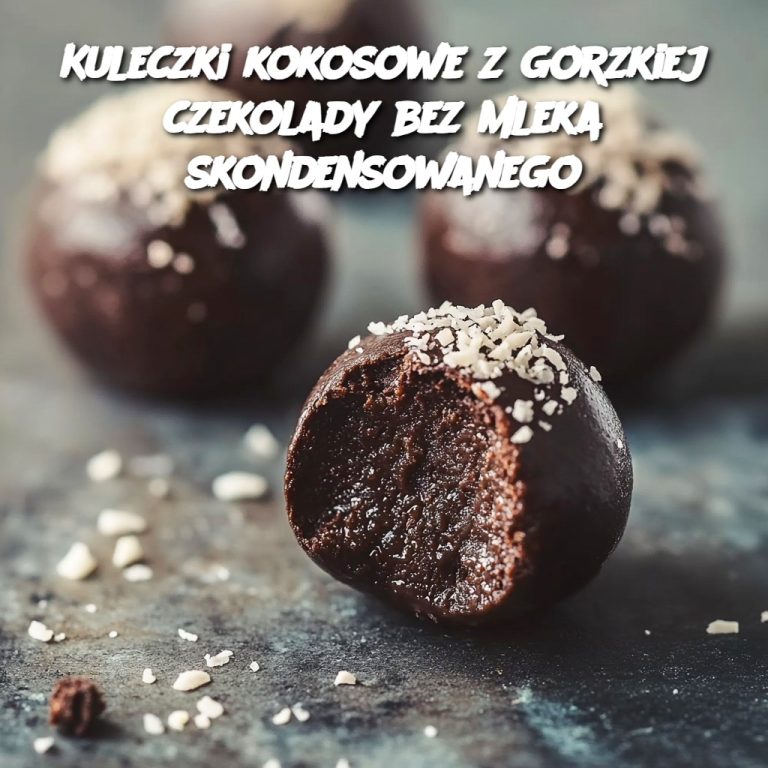 Kuleczki kokosowe z gorzkiej czekolady bez mleka skondensowanego