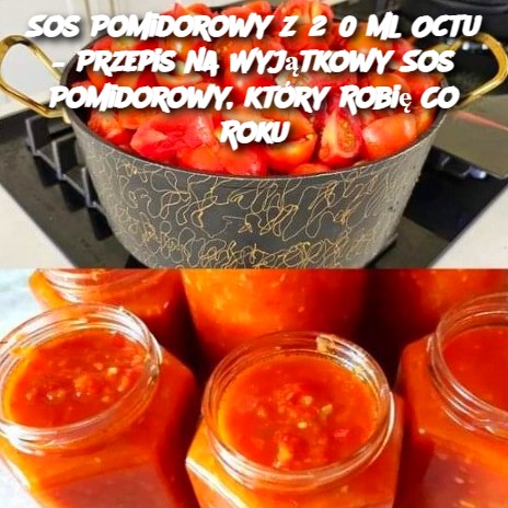 Sos Pomidorowy z 250 ml Octu – Przepis na Wyjątkowy Sos Pomidorowy, który Robię Co Roku