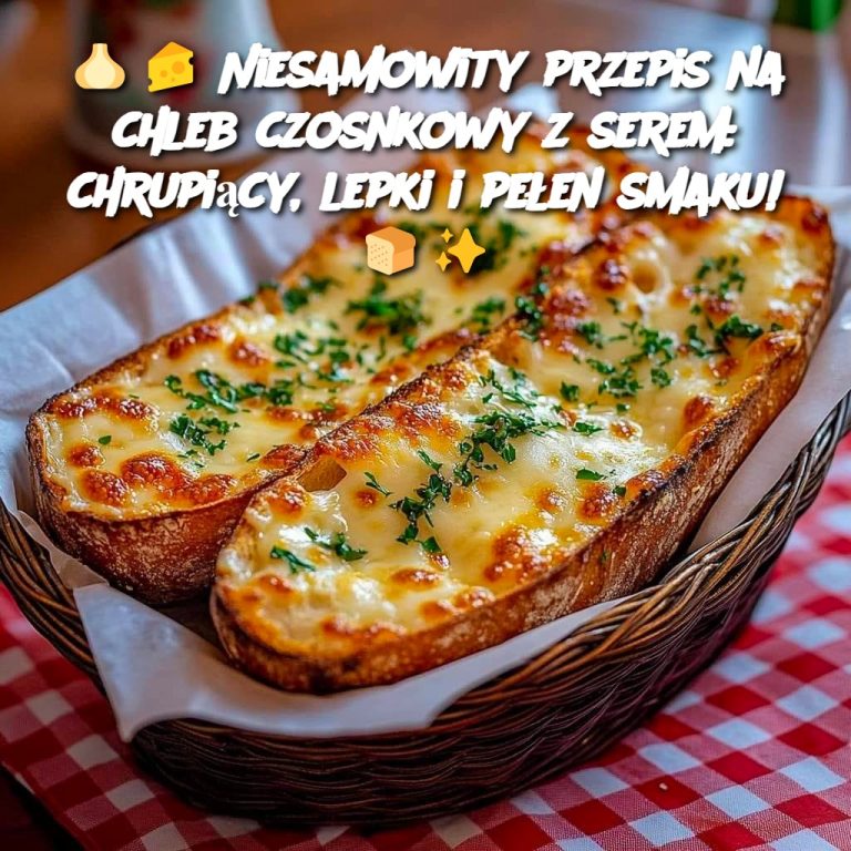 🧄🧀 Niesamowity przepis na chleb czosnkowy z serem: chrupiący, lepki i pełen smaku! 🍞✨