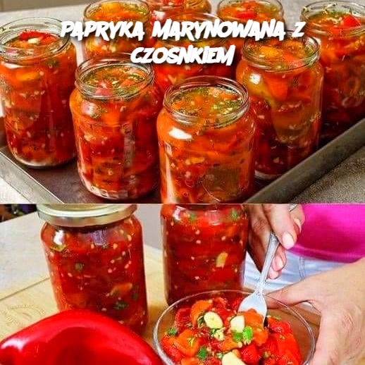 Papryka marynowana z czosnkiem