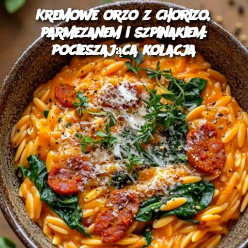 Kremowe orzo z chorizo, parmezanem i szpinakiem: pocieszająca kolacja