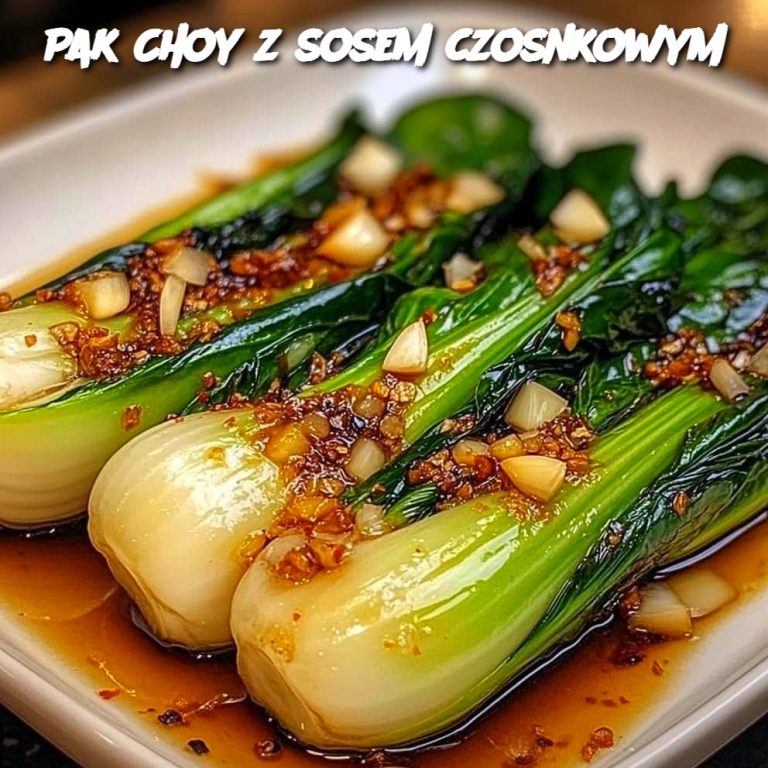 Pak Choy z sosem czosnkowym