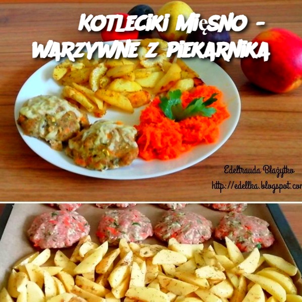 Kotleciki mięsno-warzywne z piekarnika