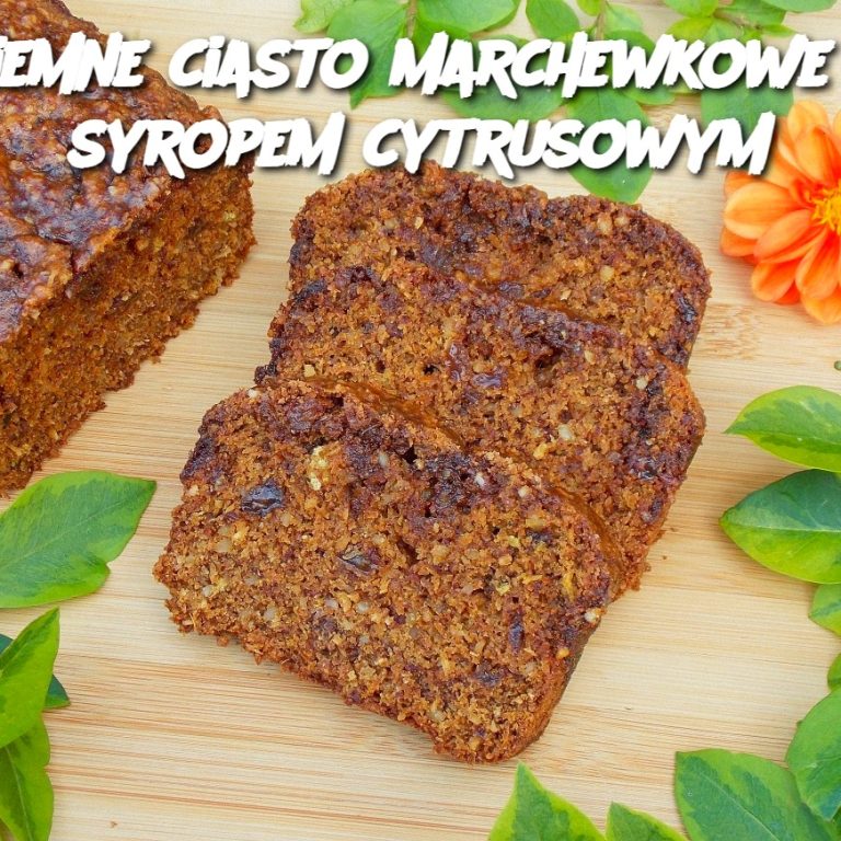 Ciemne ciasto marchewkowe z syropem cytrusowym