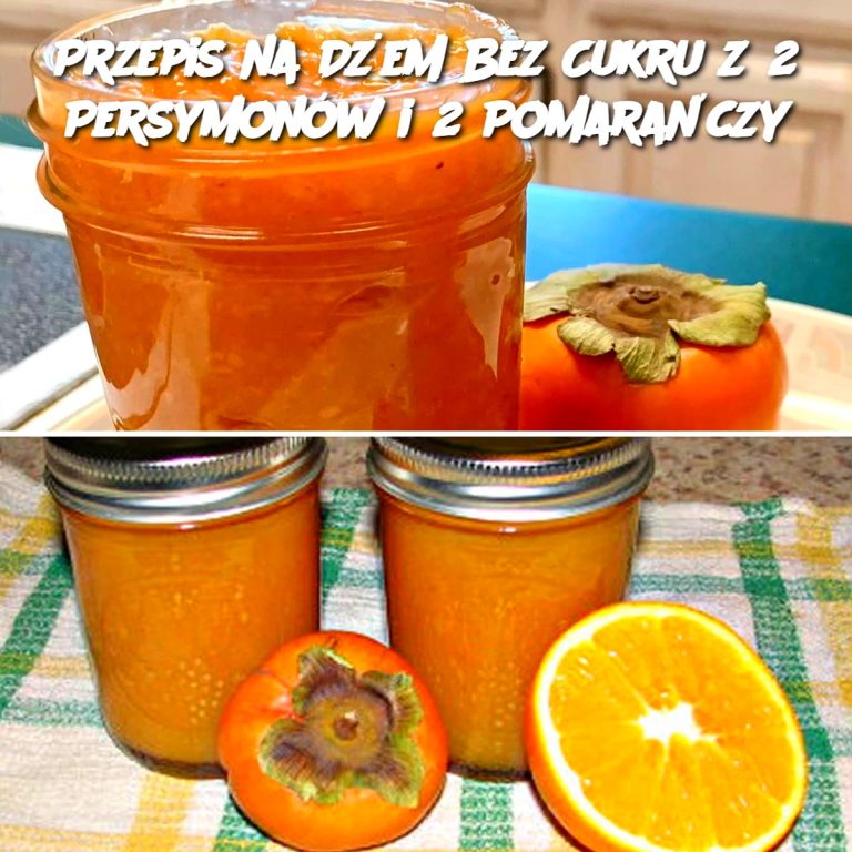 Przepis na Dżem Bez Cukru z 2 Persymonów i 2 Pomarańczy