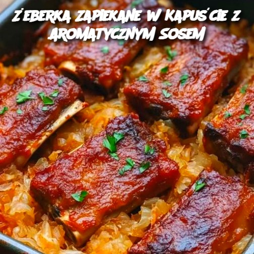 Żeberka zapiekane w kapuście z aromatycznym sosem