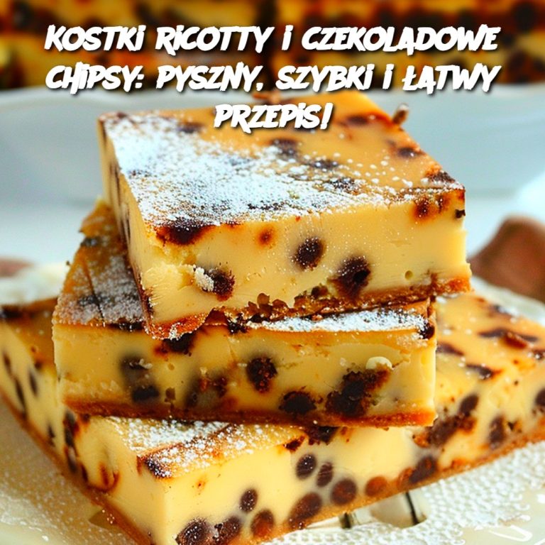 Kostki ricotty i czekoladowe chipsy: Pyszny, szybki i łatwy przepis!