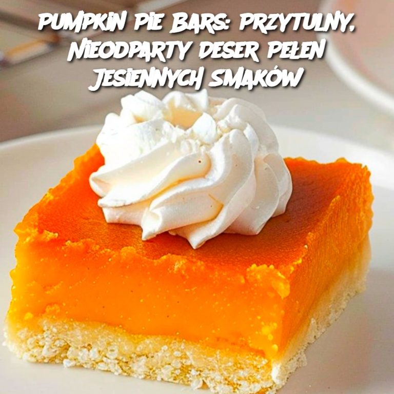 Pumpkin Pie Bars: Przytulny, Nieodparty Deser Pełen Jesiennych Smaków