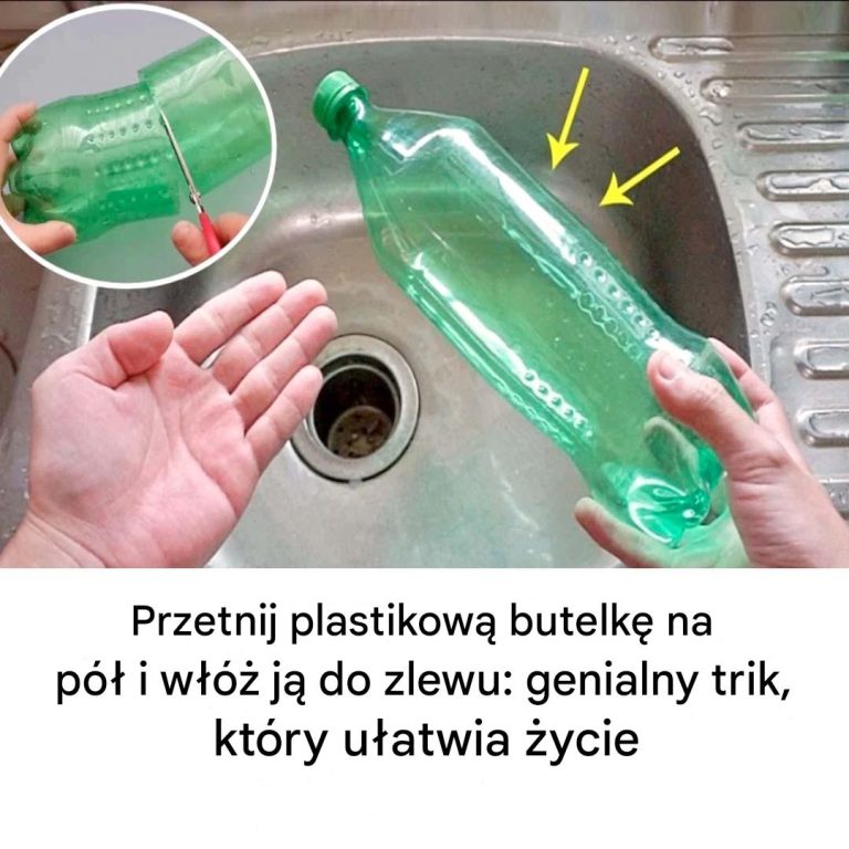 Przetnij plastikową butelkę na pół i włóż ją do zlewu: genialny trik, który ułatwia życie