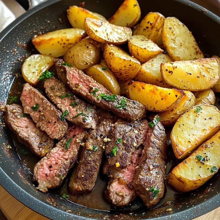 Stek z rustykalnymi ziemniakami smażonymi na maśle 🥩🥔