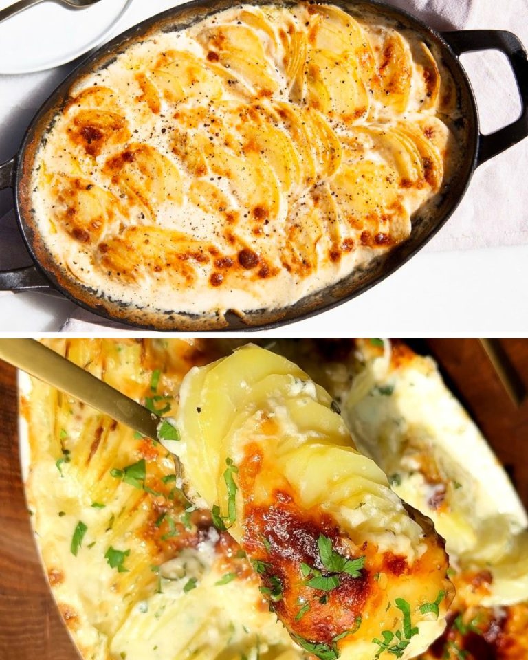 Gratin de cartofi cu smântână și brânză de vaci 🍽️