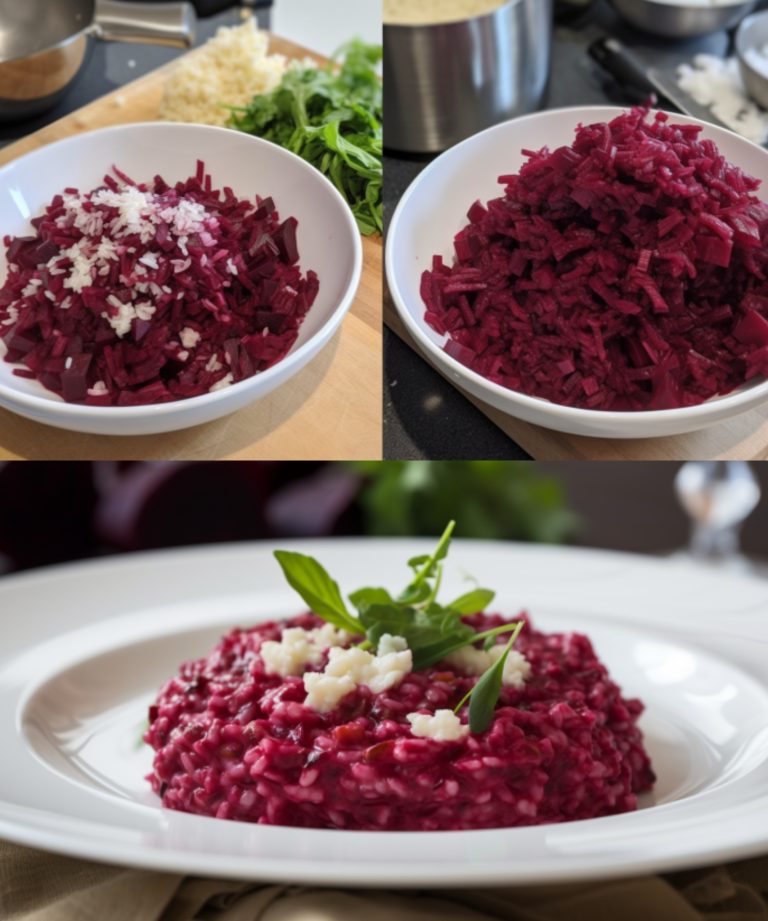 Risotto z burakami i gorgonzolą: