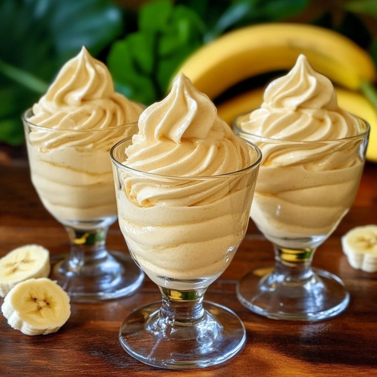 Mousse de banane ușoară și cremoasă