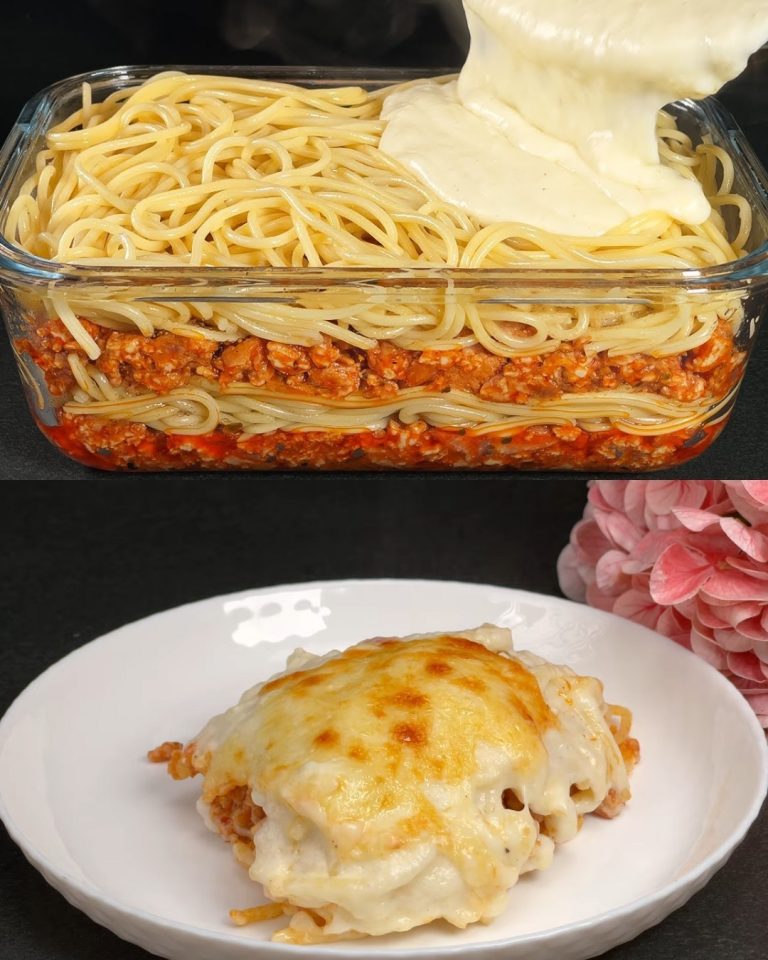 Pieczone Spaghetti Z Mieloną Wołowiną I Bekonem