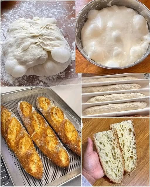 Bagietka fermentowana powoli, jak w piekarni
