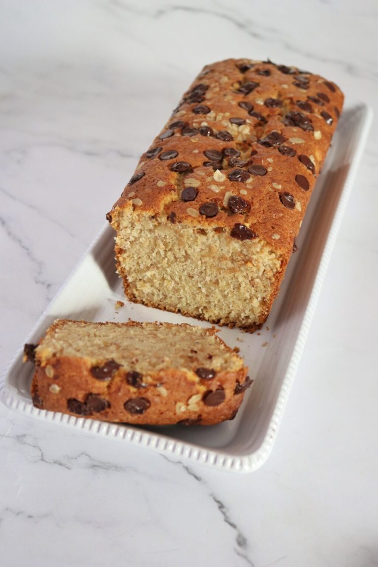 Bolo de Banana, Aveia e Chocolate