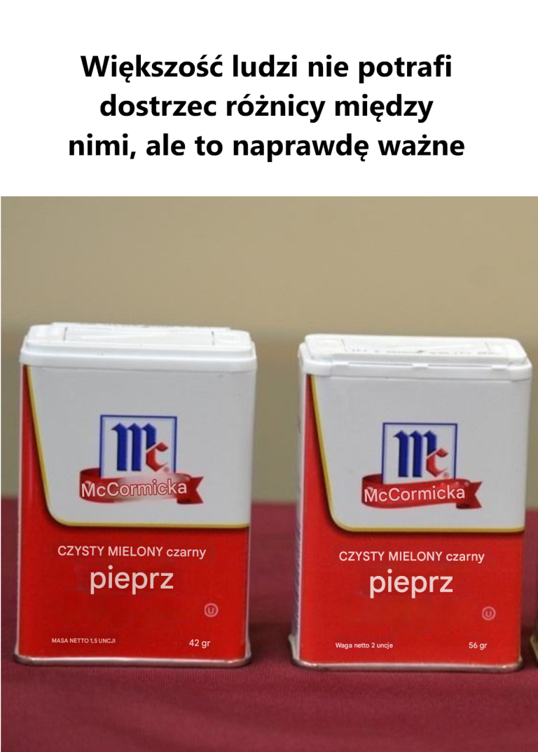 Wiele osób nie potrafi odróżnić tych dwóch rzeczy, ale jest to bardzo ważne.