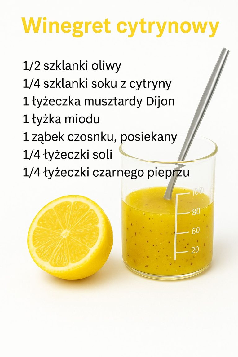 Domowy winegret cytrynowy – świeżość i smak, które pokochasz od pierwszej łyżki!Domowy winegret cytrynowy – świeżość i smak, które pokochasz od pierwszej łyżki!