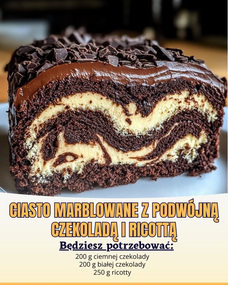 CIASTO MARBLOWANE Z PODWÓJNĄ CZEKOLADĄ I RICOTTĄ
