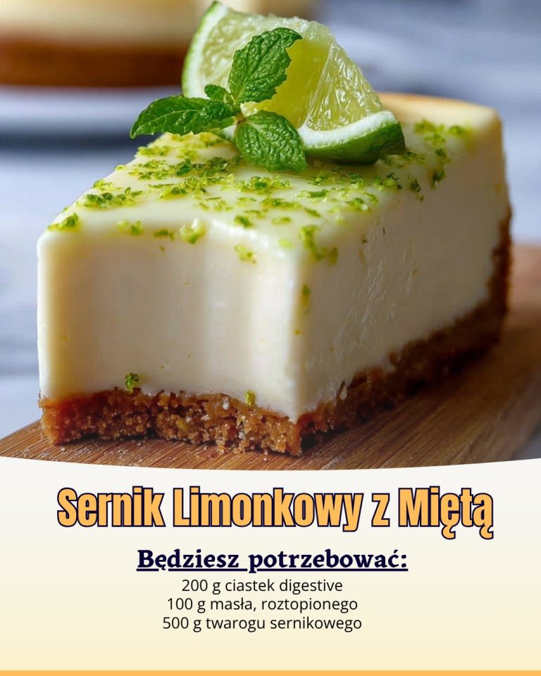 Sernik Limonkowy z Miętą