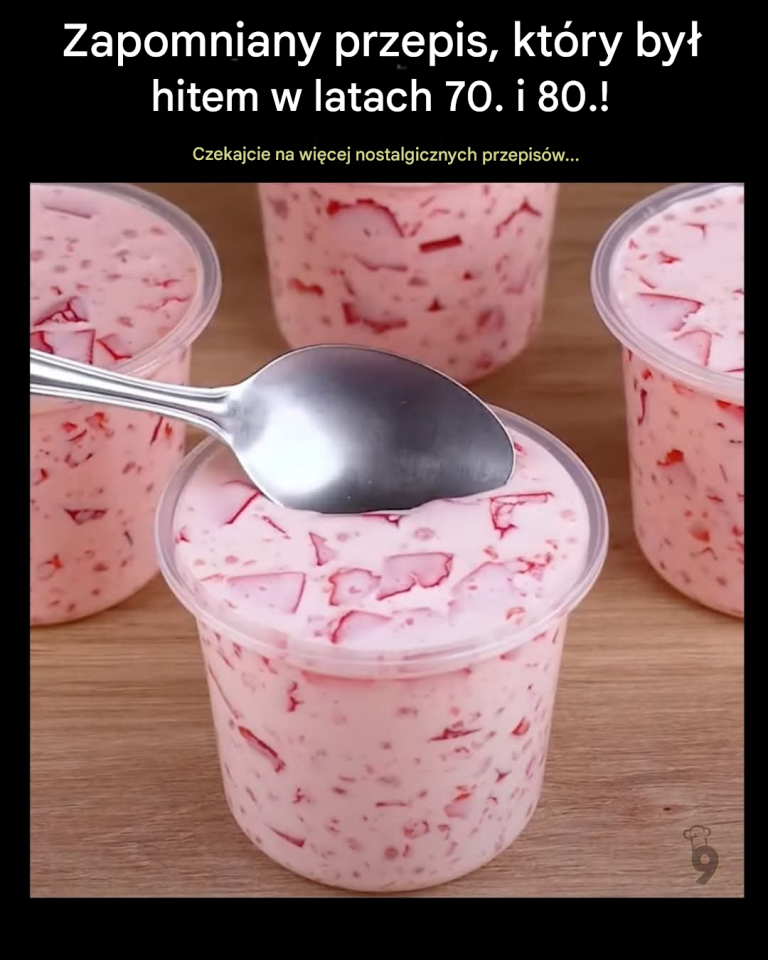 Najlepszy deser z tapioki z galaretką truskawkową z lat 80.