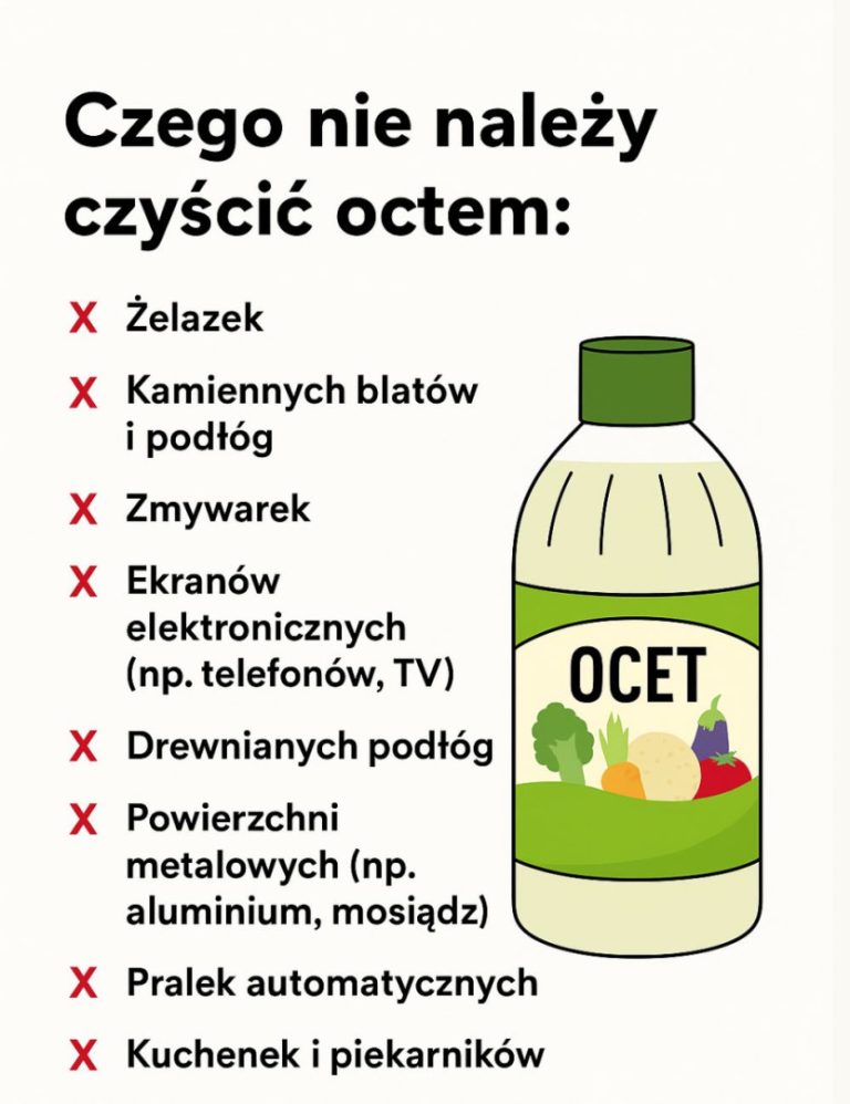 Ocet – Naturalny środek czyszczący, ale nie dla wszystkiego