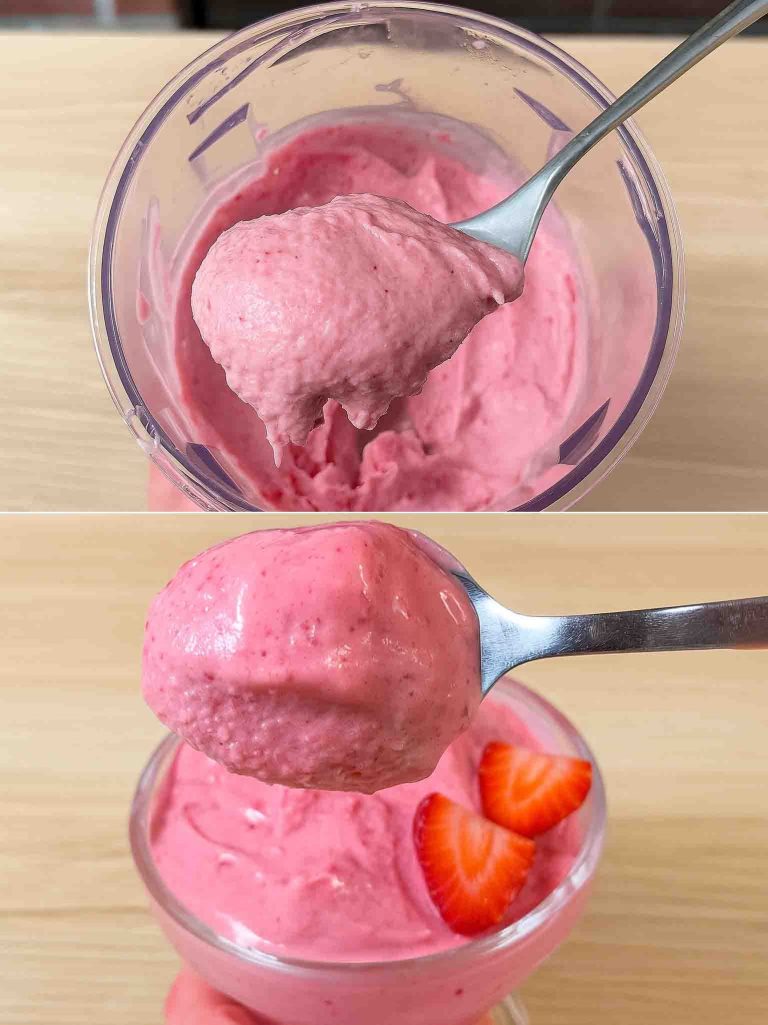 Lody 60 kcal w 2 minuty, które jem również jako przekąskę z synem: tylko owoce i mleko, zero cukru i trzymam łaknienie słodyczy pod kontrolą