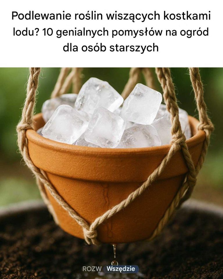 Podlewanie roślin wiszących kostkami lodu? 10 genialnych pomysłów na ogród dla seniorów
